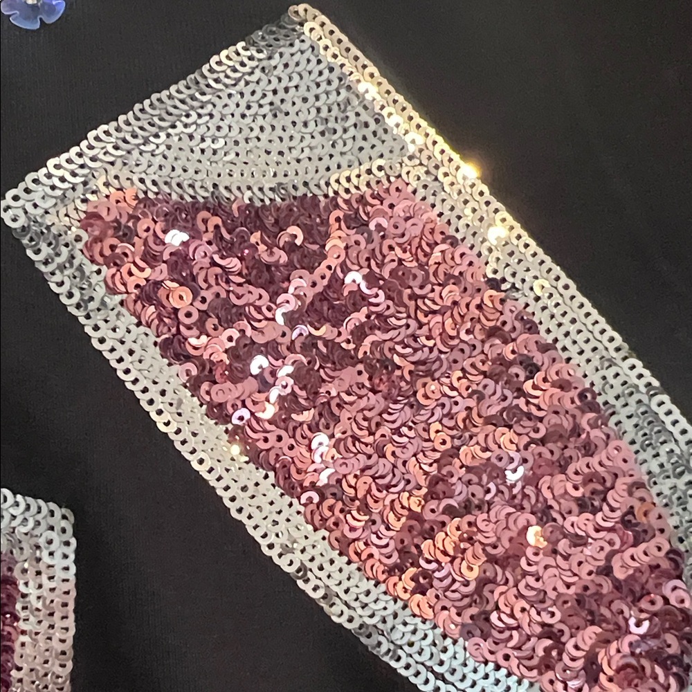 🩷Black Sequin Champagne Sweatshirt NWOT!🩷 - Picture 9 of 9